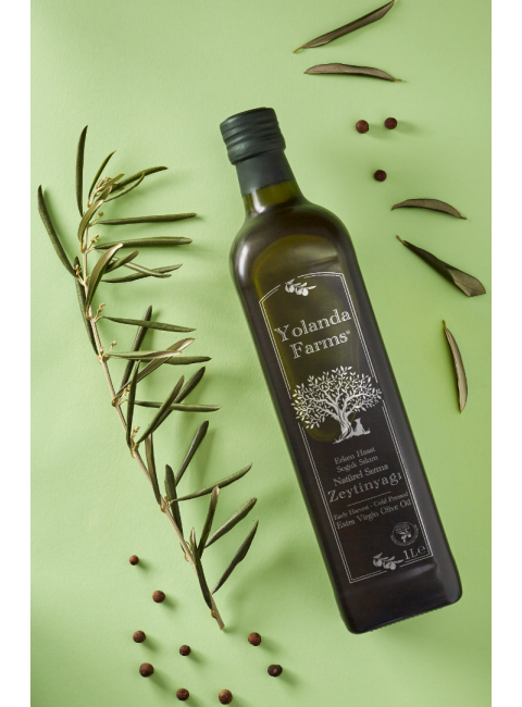 Yolanda Farms® Olive Oil Memecik ilk Hasat Zeytinyağı 0.2 asit - 515 polifenol 1 Litre Filtresiz 